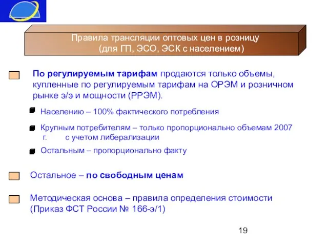 По регулируемым тарифам продаются только объемы, купленные по регулируемым тарифам на ОРЭМ