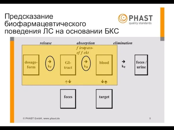 Предсказание биофармацевтического поведения ЛС на основании БКС © PHAST GmbH, www.phast.de 5