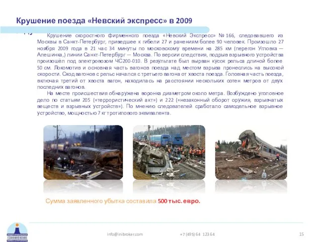 Крушение поезда «Невский экспресс» в 2009 году Крушение скоростного фирменного поезда «Невский
