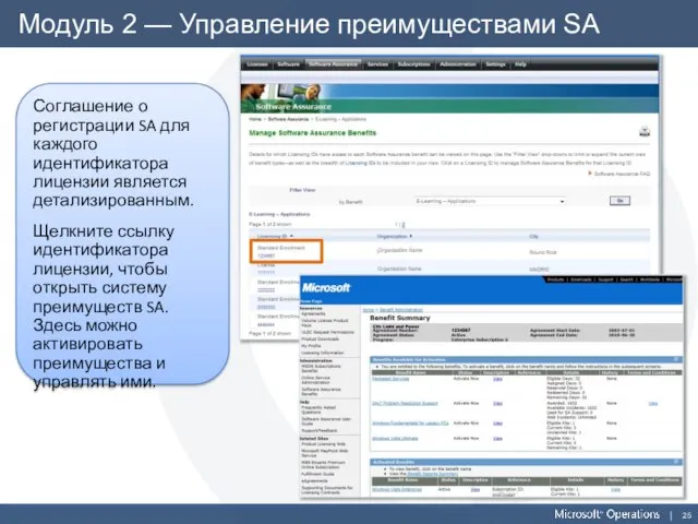 Модуль 2 — Управление преимуществами SA Соглашение о регистрации SA для каждого