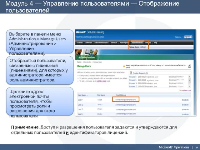 Модуль 4 — Управление пользователями — Отображение пользователей Выберите в панели меню