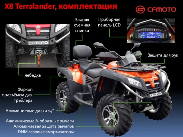 X8 Terralander, комплектация