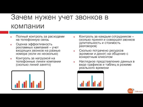 Зачем нужен учет звонков в компании Полный контроль за расходами на телефонную