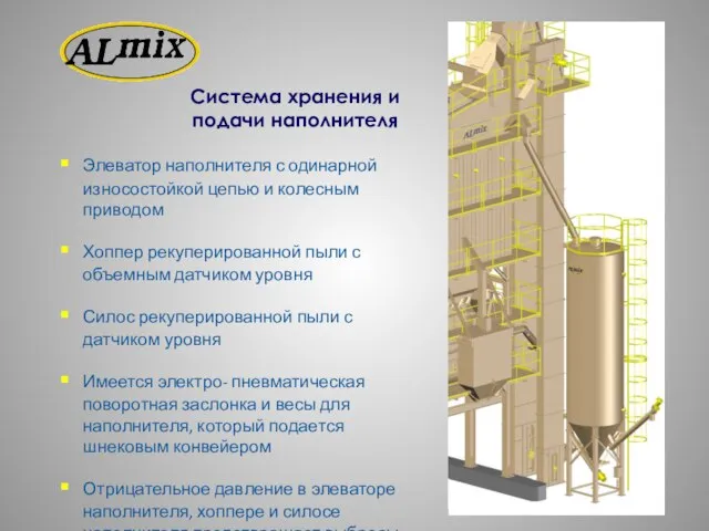 Система хранения и подачи наполнителя Элеватор наполнителя с одинарной износостойкой цепью и