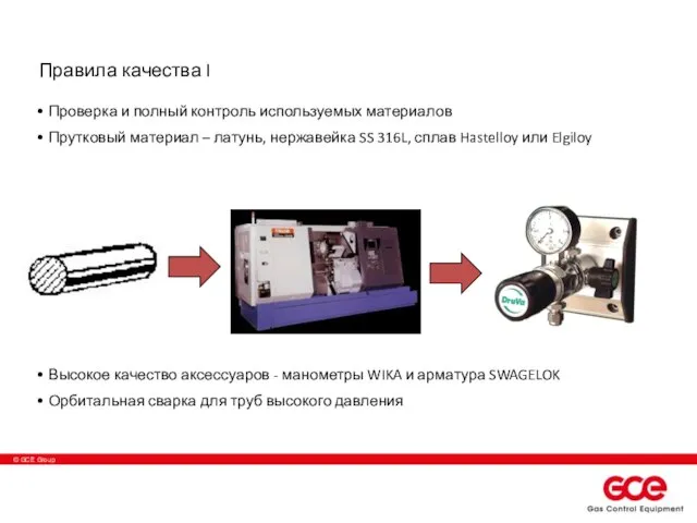 Проверка и полный контроль используемых материалов Прутковый материал – латунь, нержавейка SS