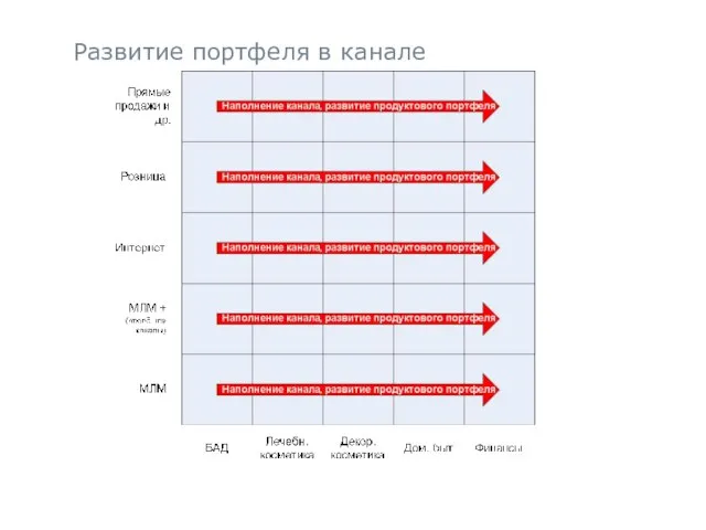 Развитие портфеля в канале