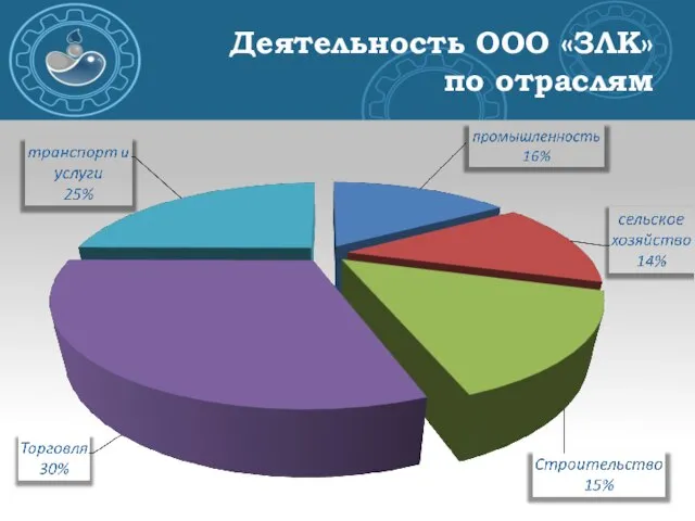 Деятельность ООО «ЗЛК» по отраслям