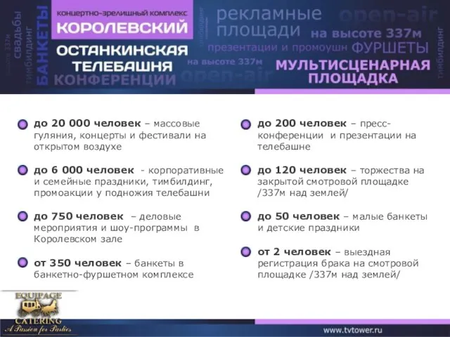 до 20 000 человек – массовые гуляния, концерты и фестивали на открытом