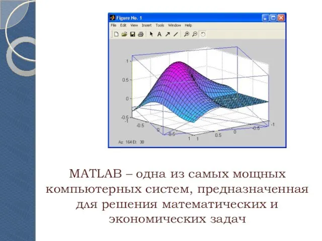 MATLAB – одна из самых мощных компьютерных систем, предназначенная для решения математических и экономических задач