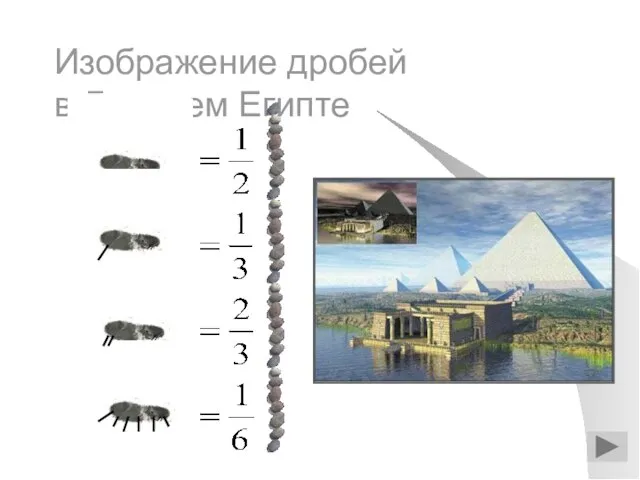 Изображение дробей в Древнем Египте