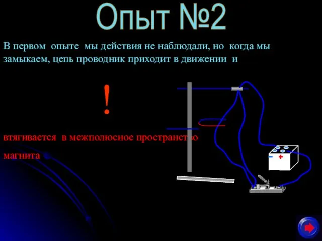 Опыт №2 В первом опыте мы действия не наблюдали, но когда мы