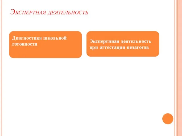 Экспертная деятельность Диагностика школьной готовности Экспертнная деятельность при аттестации педагогов