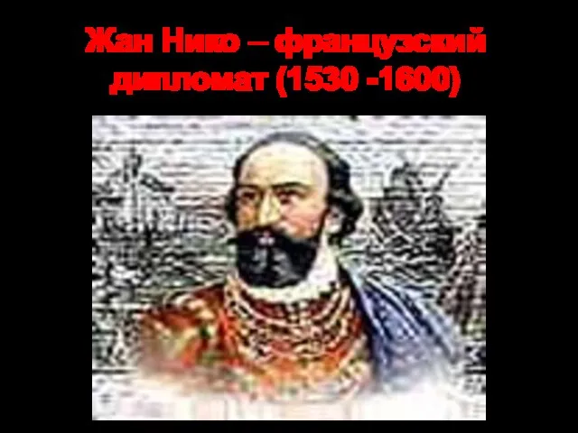 Жан Нико – французский дипломат (1530 -1600)