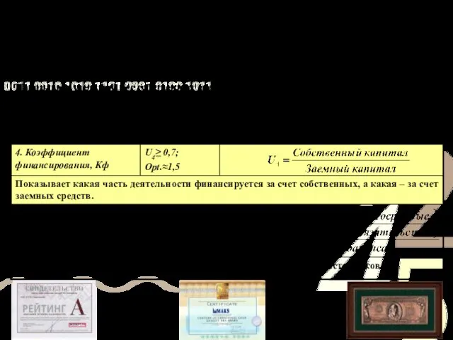 ПОКАЗАТЕЛИ ФИНАНСОВОЙ УСТОЙЧИВОСТИ