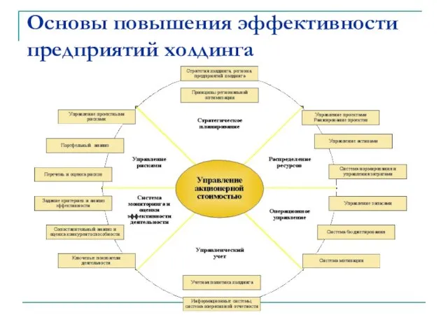 Основы повышения эффективности предприятий холдинга