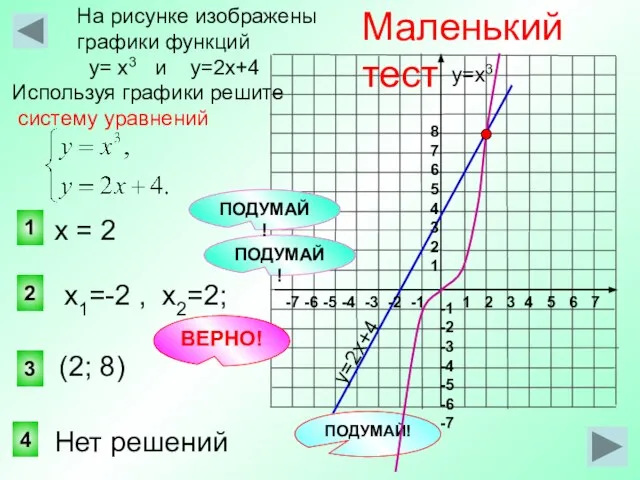 3 2 1 Маленький тест На рисунке изображены графики функций у= х3