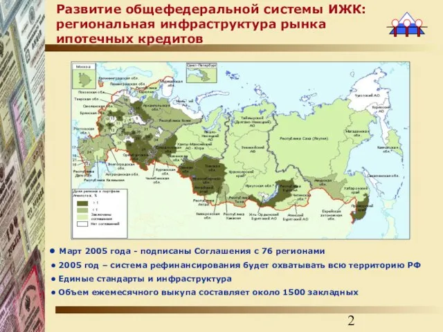 Развитие общефедеральной системы ИЖК: региональная инфраструктура рынка ипотечных кредитов Март 2005 года