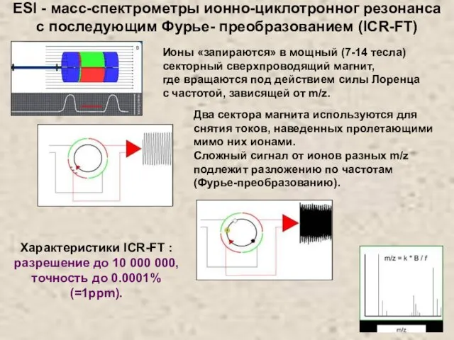 Ионы «запираются» в мощный (7-14 тесла) секторный сверхпроводящий магнит, где вращаются под