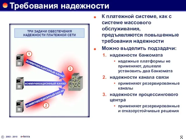 Требования надежности К платежной системе, как с системе массового обслуживания, предъявляются повышенные