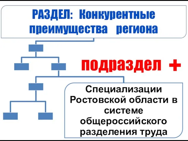 Специализации Ростовской области в системе общероссийского разделения труда