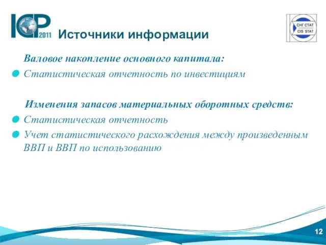 Валовое накопление основного капитала: Статистическая отчетность по инвестициям Изменения запасов материальных оборотных