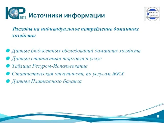 Расходы на индивидуальное потребление домашних хозяйств: Данные бюджетных обследований домашних хозяйств Данные