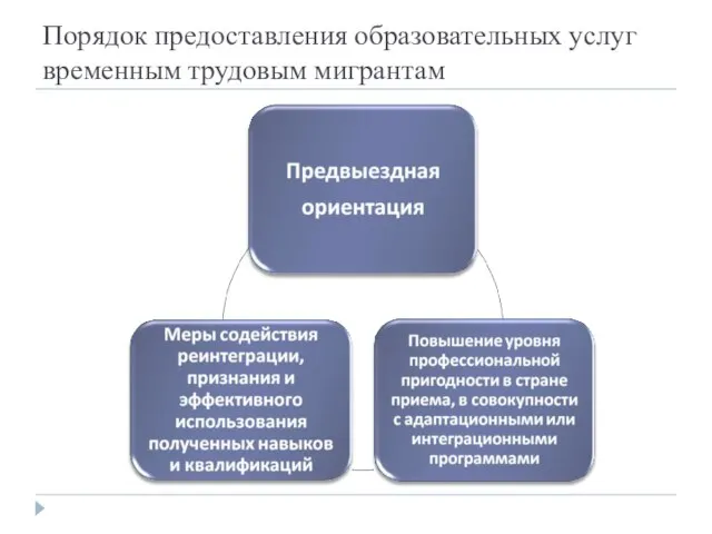 Порядок предоставления образовательных услуг временным трудовым мигрантам