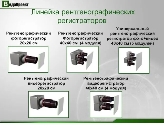 Линейка рентгенографических регистраторов Рентгенографический фоторегистратор 20х20 см Рентгенографический видеорегистратор 20х20 см Рентгенографический