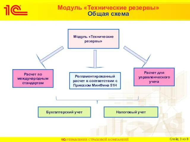 Модуль «Технические резервы» Общая схема Модуль «Технические резервы» Расчет по международным стандартам