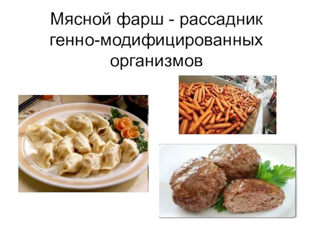 Мясной фарш - рассадник генно-модифицированных организмов