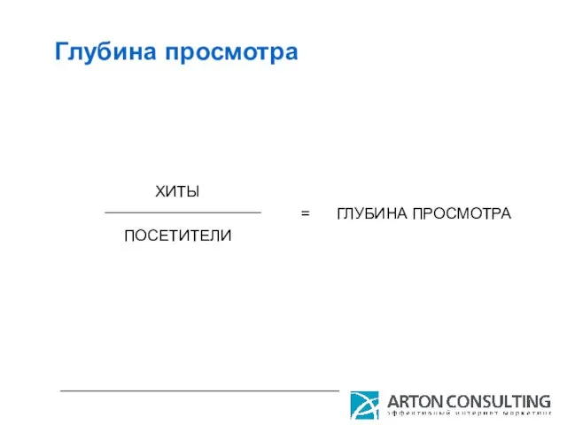 Глубина просмотра ХИТЫ ПОСЕТИТЕЛИ = ГЛУБИНА ПРОСМОТРА