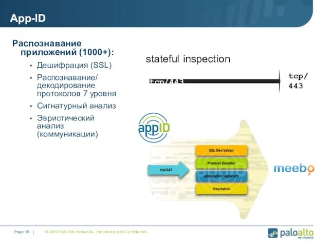 © 2009 Palo Alto Networks. Proprietary and Confidential. Page | App-ID Распознавание