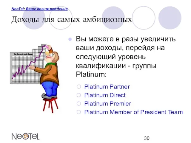 NeoTel: Ваше вознаграждение Доходы для самых амбициозных Вы можете в разы увеличить