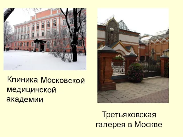 Клиника Московской медицинской академии Третьяковская галерея в Москве