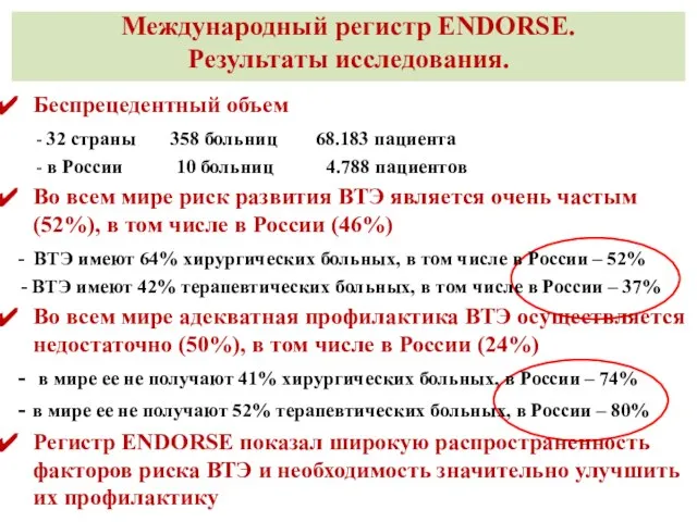 Беспрецедентный объем - 32 страны 358 больниц 68.183 пациента - в России