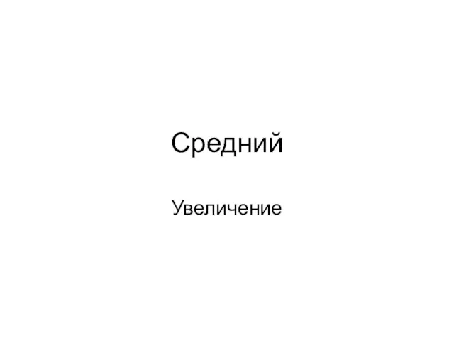 Средний Увеличение