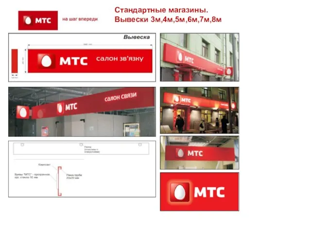 Стандартные магазины. Вывески 3м,4м,5м,6м,7м,8м