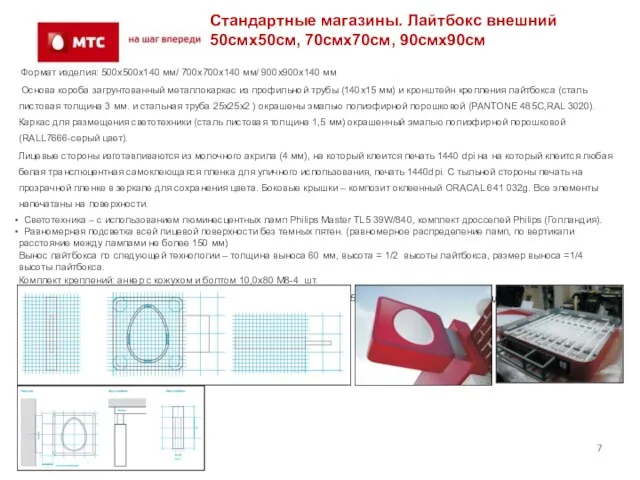 Формат изделия: 500x500x140 мм/ 700x700x140 мм/ 900x900x140 мм Основа короба загрунтованный металлокаркас