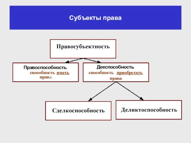 Субъекты права