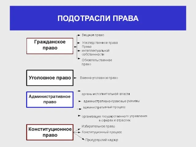 ПОДОТРАСЛИ ПРАВА