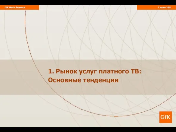 1. Рынок услуг платного ТВ: Основные тенденции