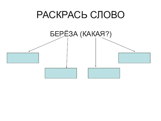 РАСКРАСЬ СЛОВО БЕРЁЗА (КАКАЯ?)