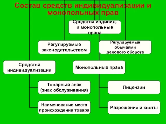 Состав средств индивидуализации и монопольных прав