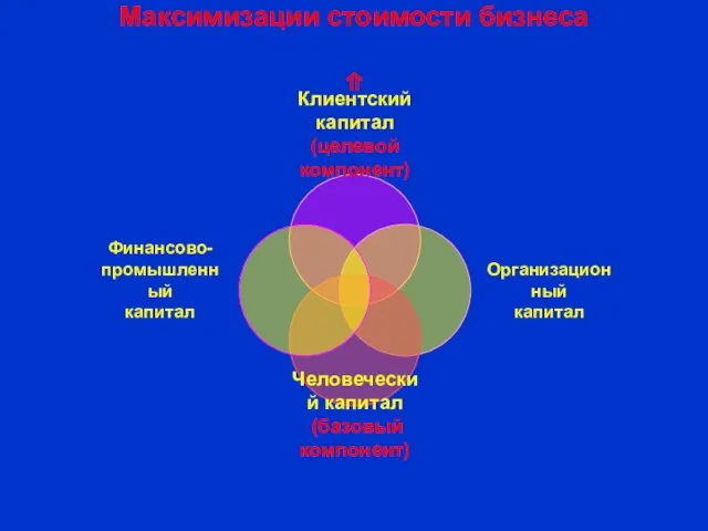 Максимизации стоимости бизнеса ⇑