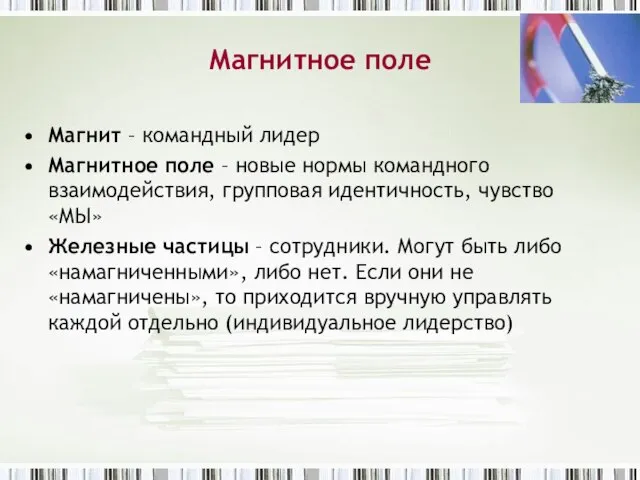 Магнитное поле Магнит – командный лидер Магнитное поле – новые нормы командного