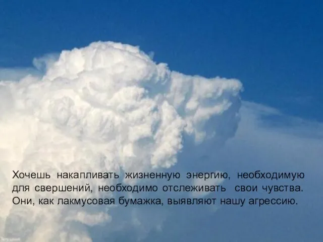 Хочешь накапливать жизненную энергию, необходимую для свершений, необходимо отслеживать свои чувства. Они,