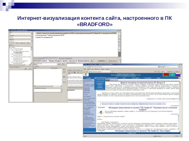 Интернет-визуализация контента сайта, настроенного в ПК «BRADFORD»