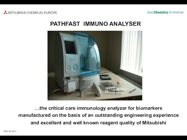 …the critical care immunology analyzer for biomarkers manufactured on the basis of