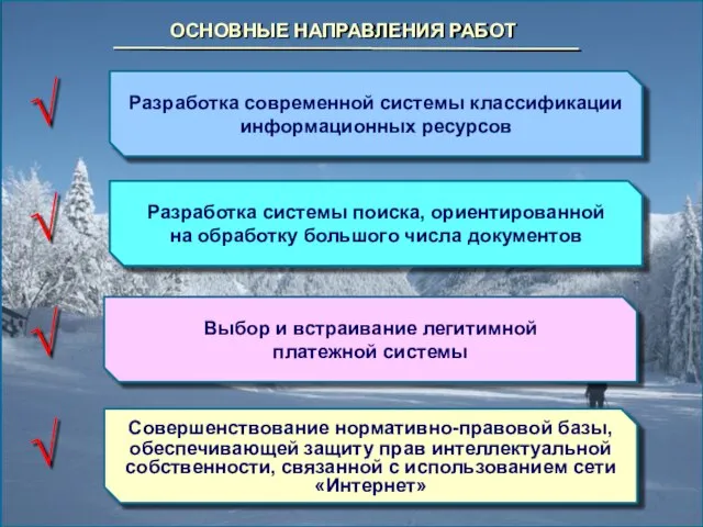 ОСНОВНЫЕ НАПРАВЛЕНИЯ РАБОТ Разработка системы поиска, ориентированной на обработку большого числа документов