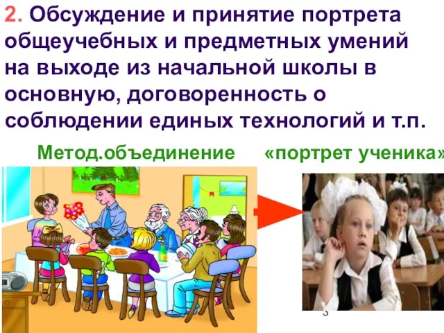 2. Обсуждение и принятие портрета общеучебных и предметных умений на выходе из